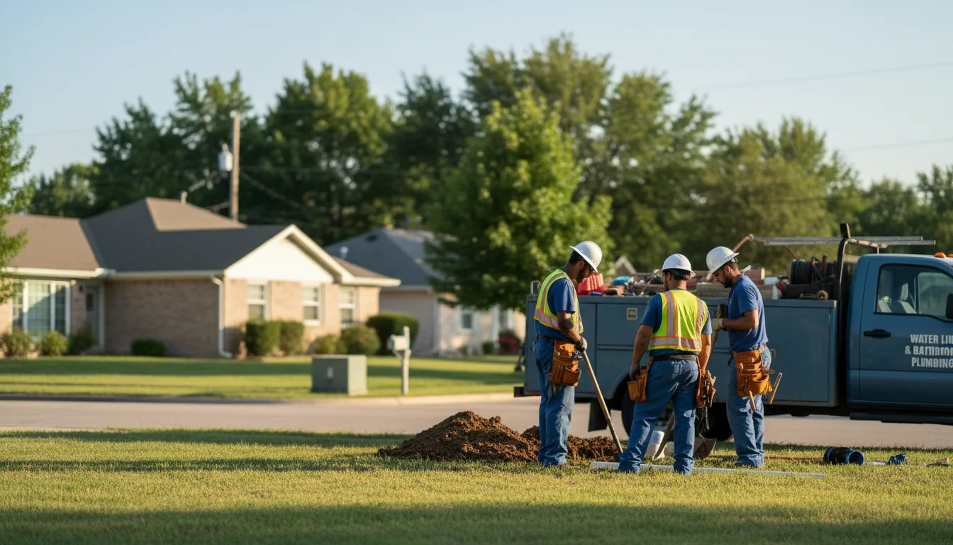 Residential water line and bathroom plumbing service in Mount Pleasant, WI